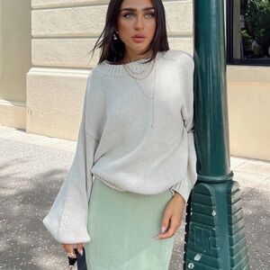 Princess Polly Harmony Knit Sweater Beige